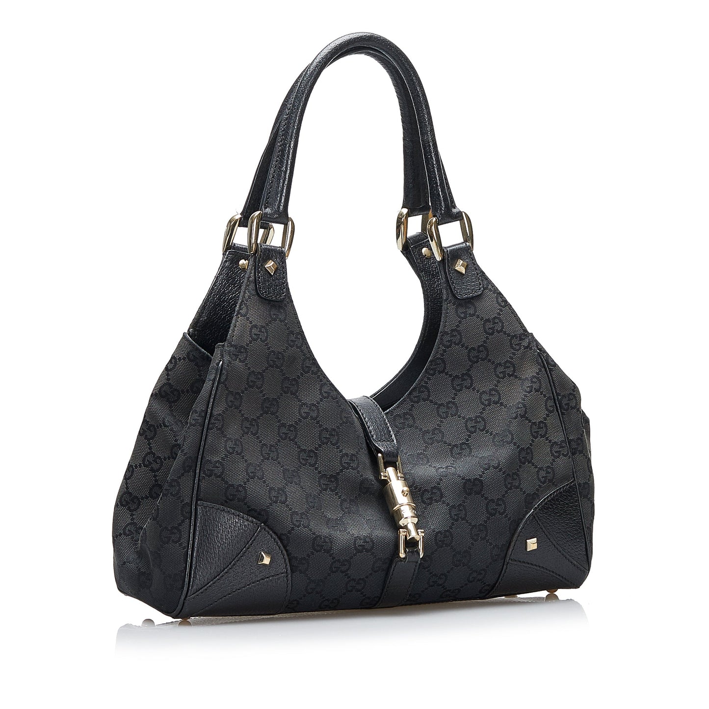 Gucci GG Canvas Nailhead Jackie O Handbag