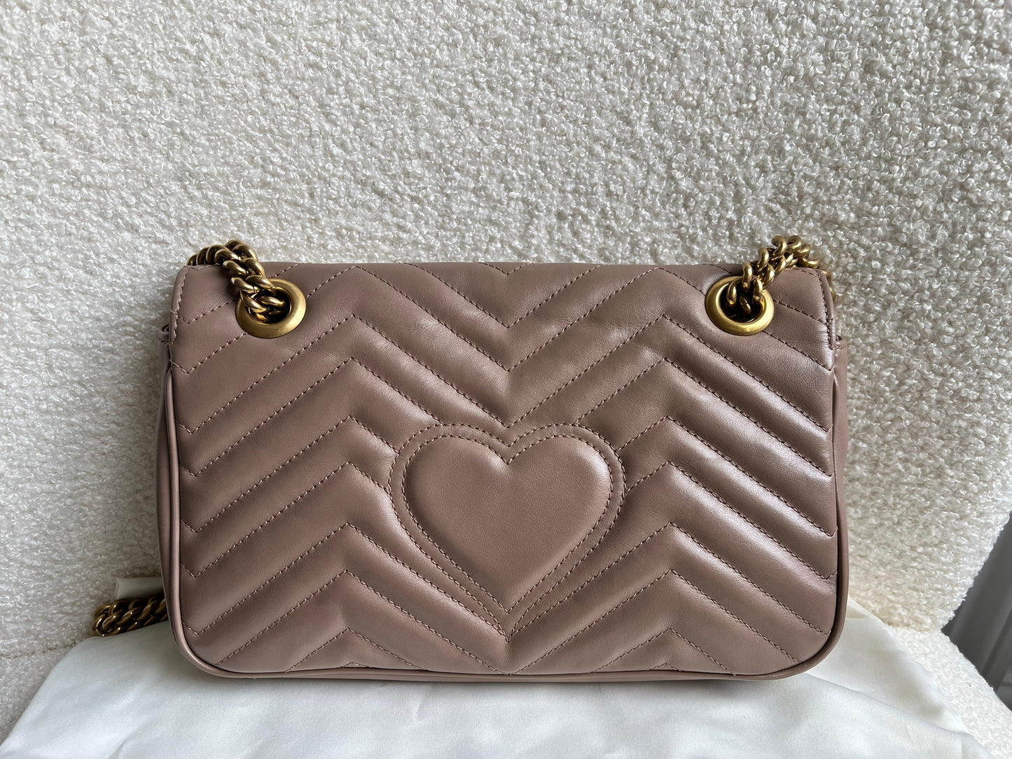 Gucci GG Dusty Pink Marmont Small Shoulder Bag (RRP £2070)