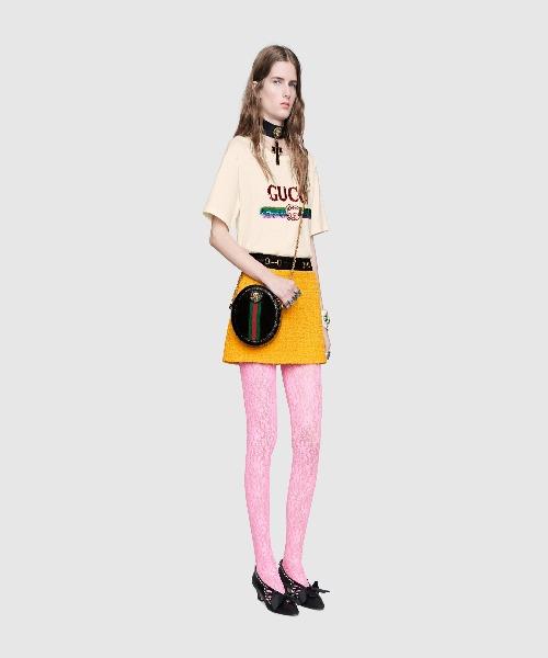 Gucci Ophidia Mini Round Shoulder Bag Black