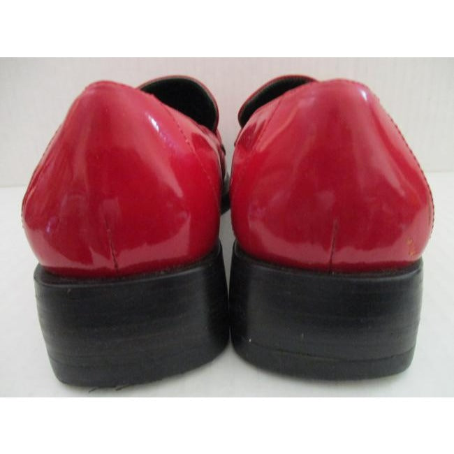 Gucci Purple Red Patent Leather Vintage Loafer Flats Size Eu