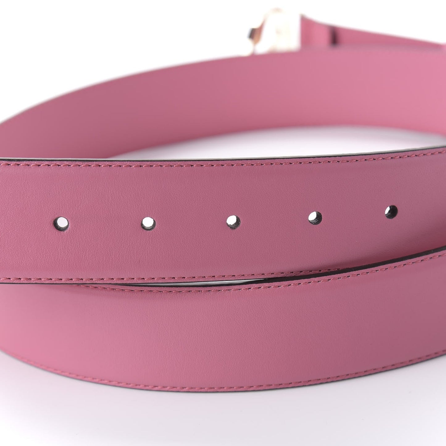 Gucci Interlocking GG Calfskin Belt in Pink Violet