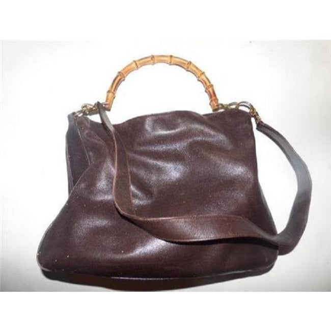 Gucci Vintage Two Way Brown Leather Hobo Bag