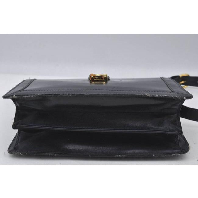 Gucci Jackie W Buckle Hardware Navy Leathergold Satchel