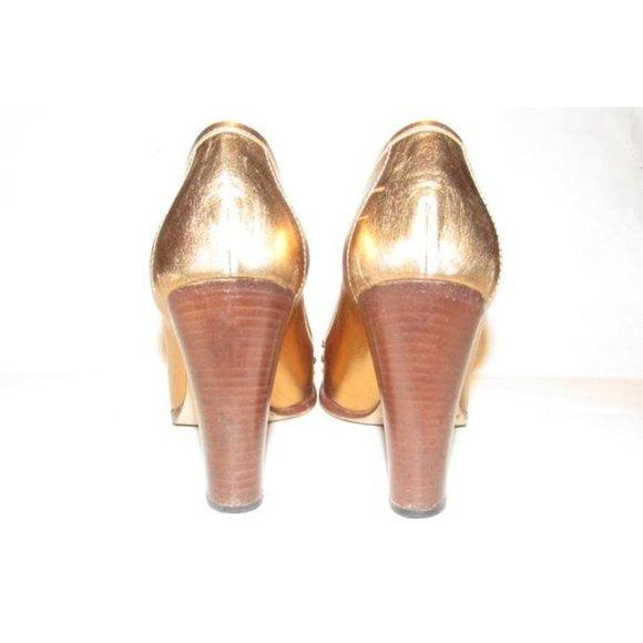 Gucci 'Marrakech' Gold Metallic Leather Equestrian