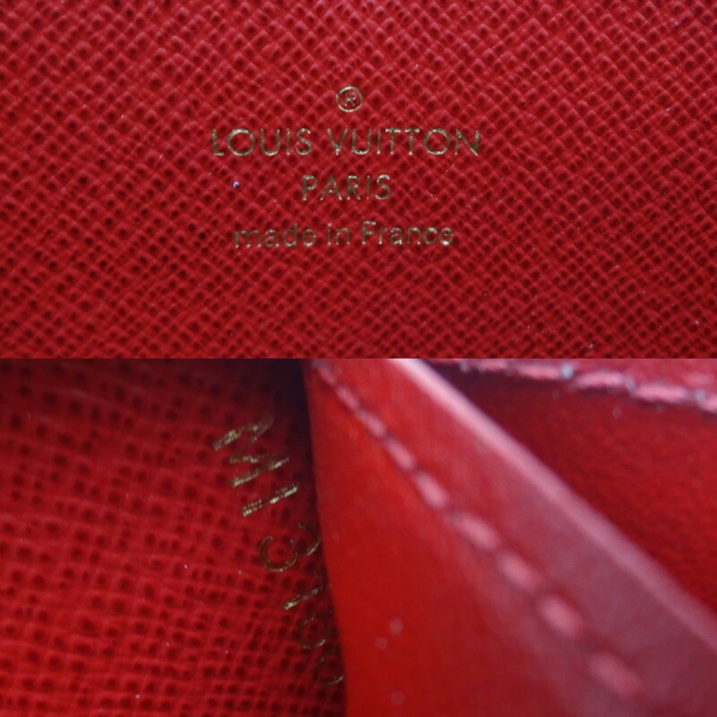 Louis Vuitton Cerise Ebene Damier Canvas Long Wallet (Bi-Fold)