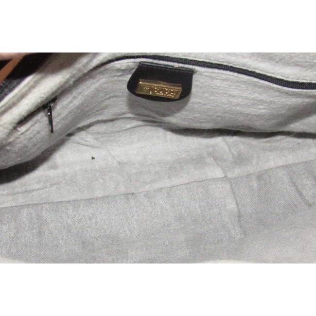 Gucci W Guccissima Print Canvasleather Two Longer Strapsgold Black Leather And Gg Canvas Satchel