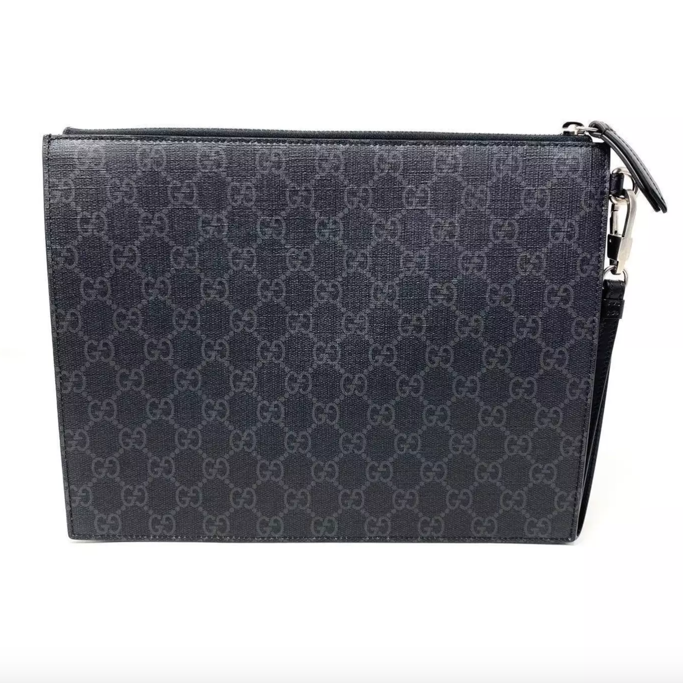 Gucci GG Supreme Eagle Pouch in Gray