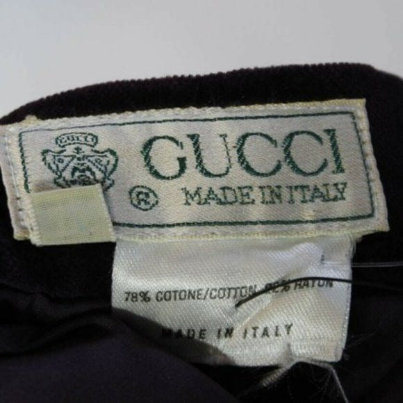 Early Vintage Gucci Purple Velvet Pencil Skirt