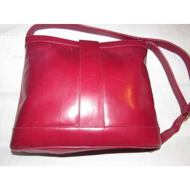 Gucci Vintage Pursesdesigner Purses Reddish Burgundy Leather Satchel