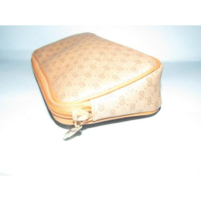Gucci Vintage Purses Brown Patent Gg Canvas Clutch