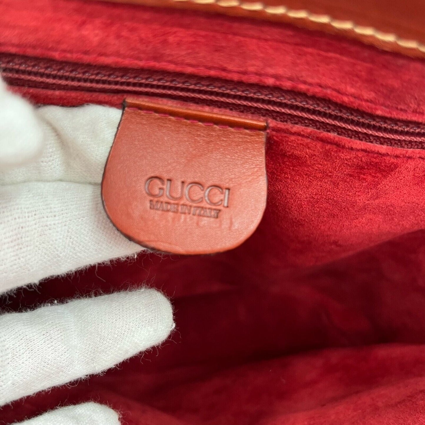 Gucci Red Leather Jackie Bucket Bag w Gold Hardware