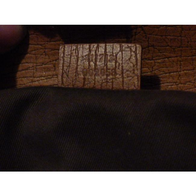 Gucci Guccissima Print Canvasleather Bamboo Bullet Tan Leather Satchel