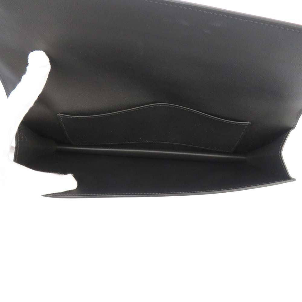 HERMES Pochette Birkin Shadow Black Swift Leather