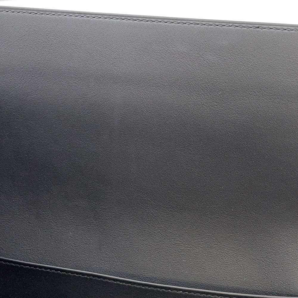 HERMES Pochette Birkin Shadow Black Swift Leather