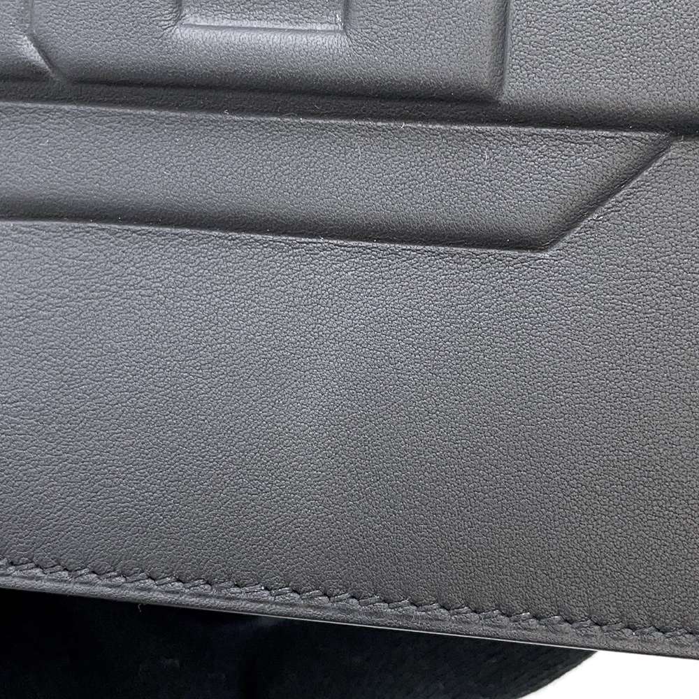 HERMES Pochette Birkin Shadow Black Swift Leather