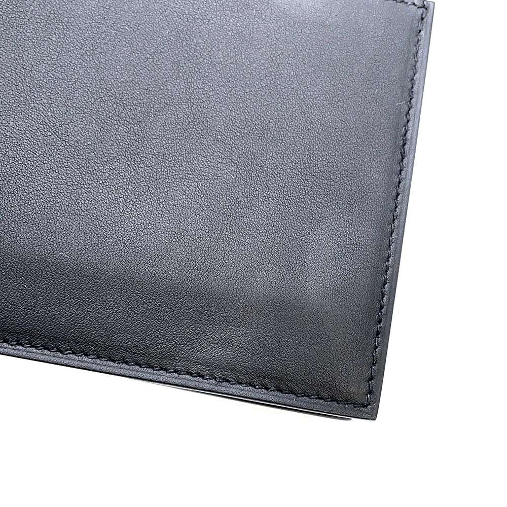 HERMES Pochette Birkin Shadow Black Swift Leather
