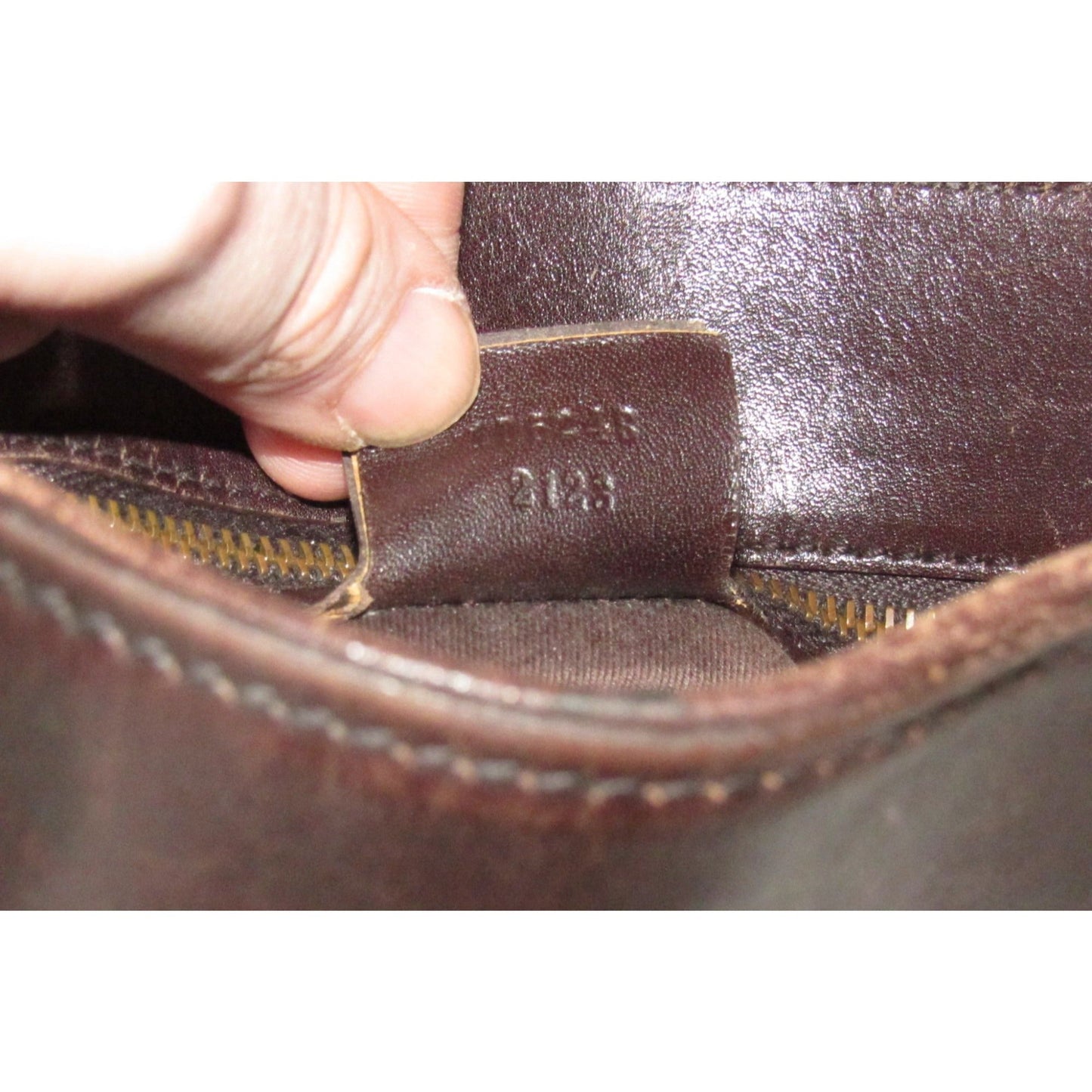 Gucci brown Guccissima print canvas & leather strappy cylindrical tote with brass accents