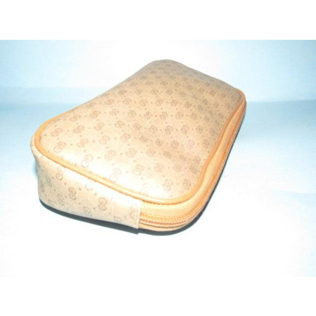 Gucci Vintage Purses Brown Patent Gg Canvas Clutch