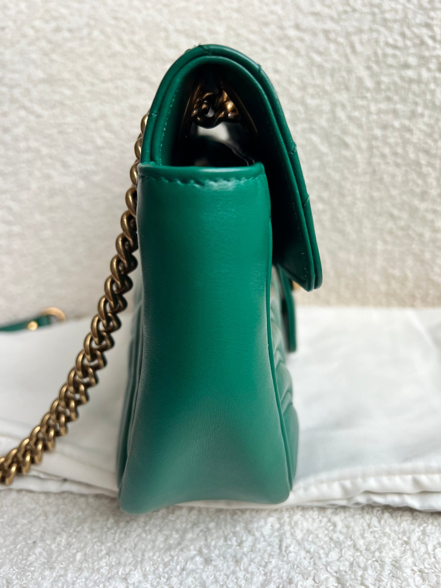 Gucci GG Green Marmont Small Shoulder Bag (RRP £2070)