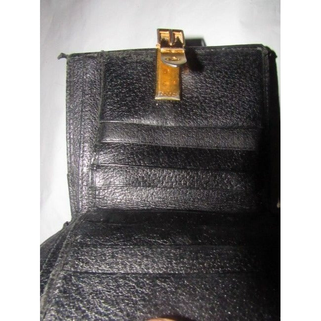 Gucci Black Textured Leather Vintage Wallet