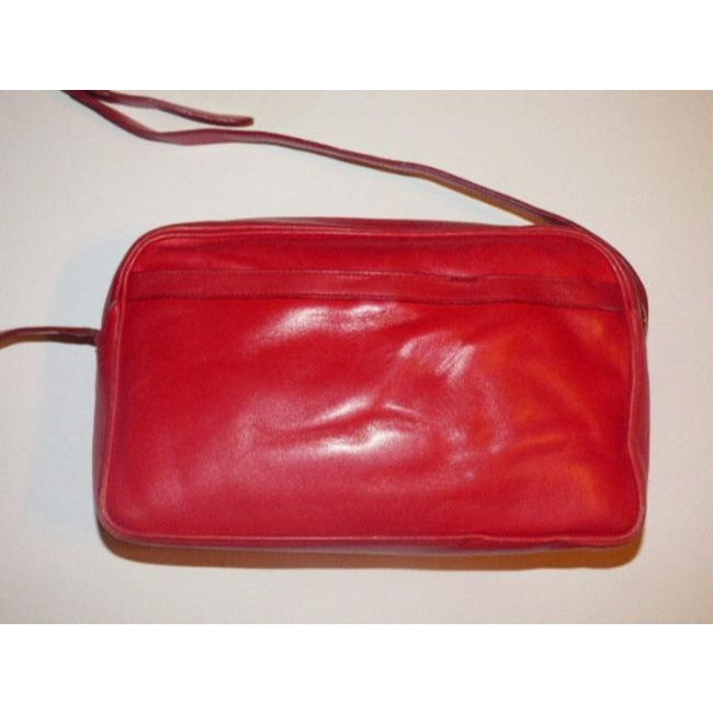 Gucci Vintage Red Leather Cross Body Bag
