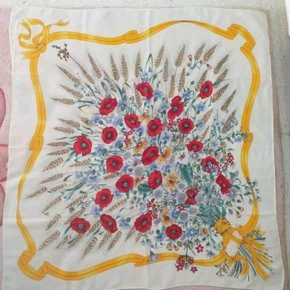 Gucci Colorful Floral Bouquet XL Silk Scarf