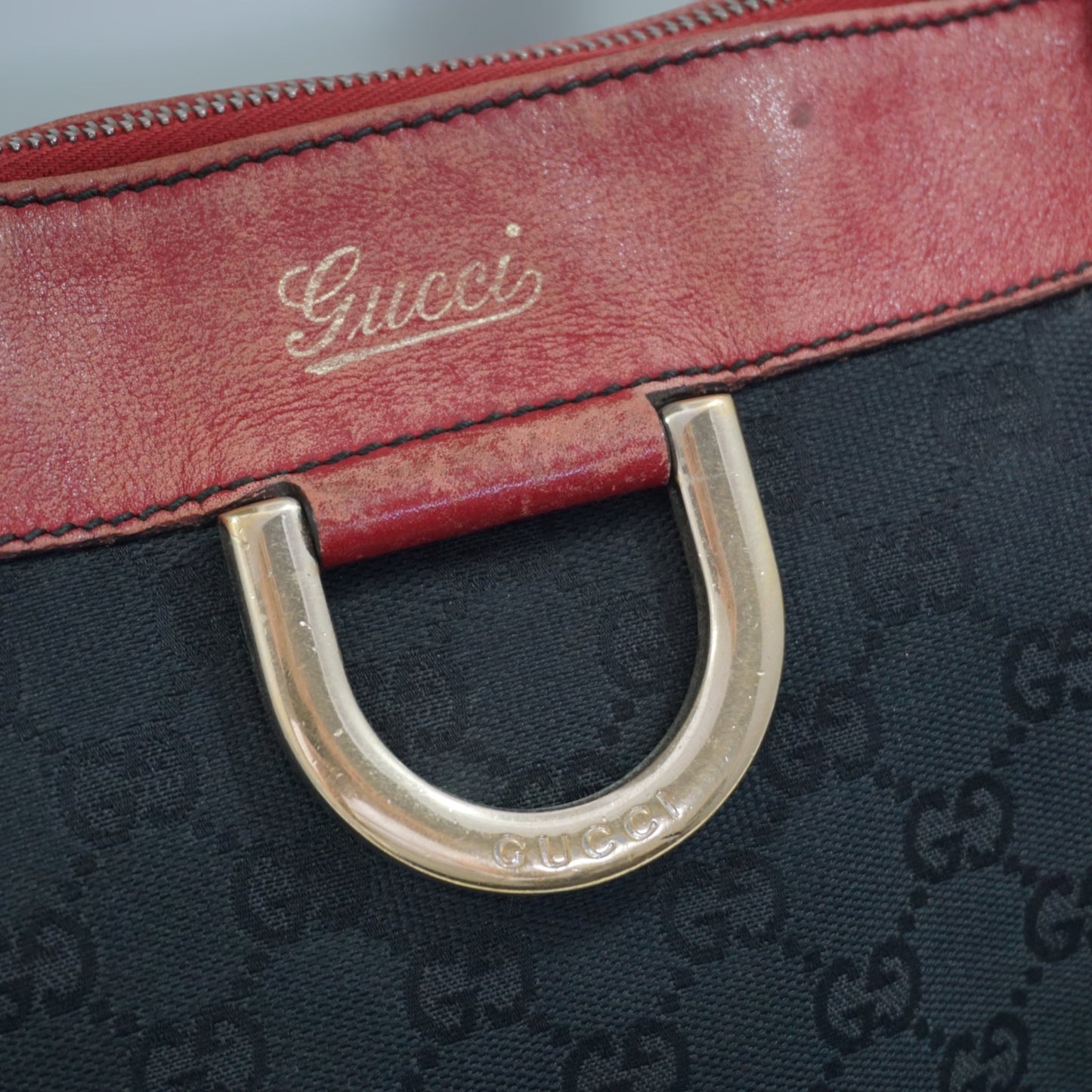 Gucci Sort og Rød Skuldertaske