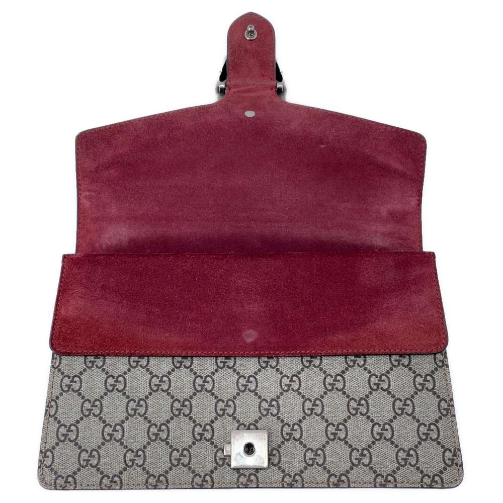 GUCCI Dionysus ChainShoulder Bag Beige/Red 400249 PVC suede