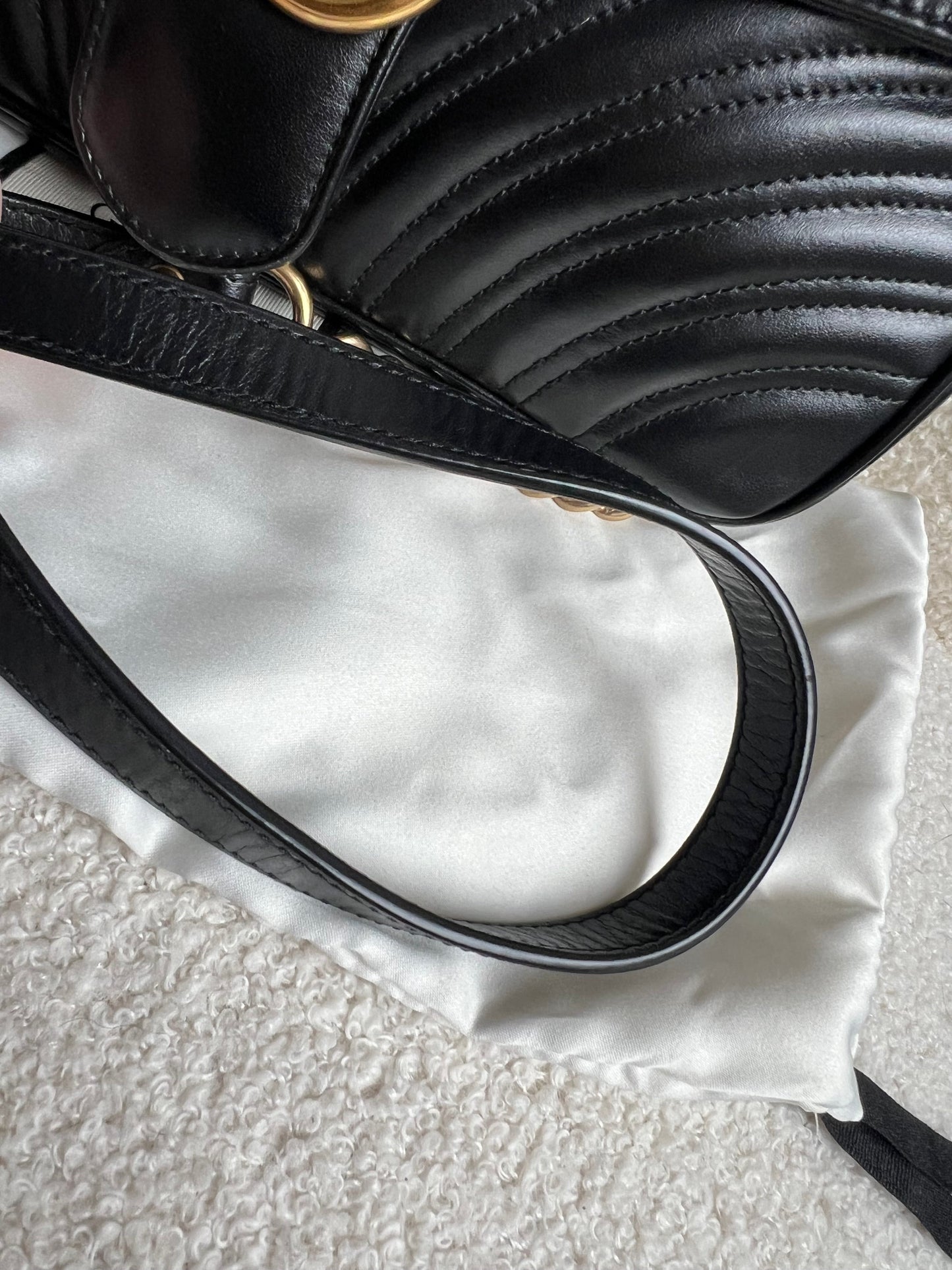 Gucci GG Black Marmont Small Shoulder Bag (RRP £2070)