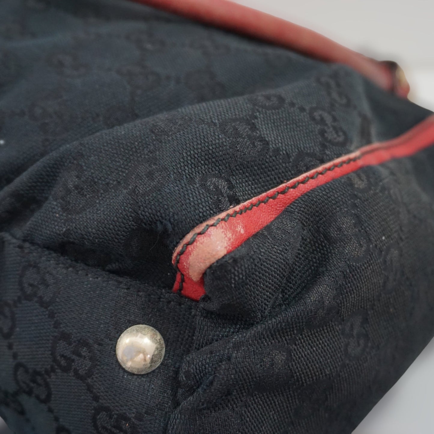 Gucci Sort og Rød Skuldertaske