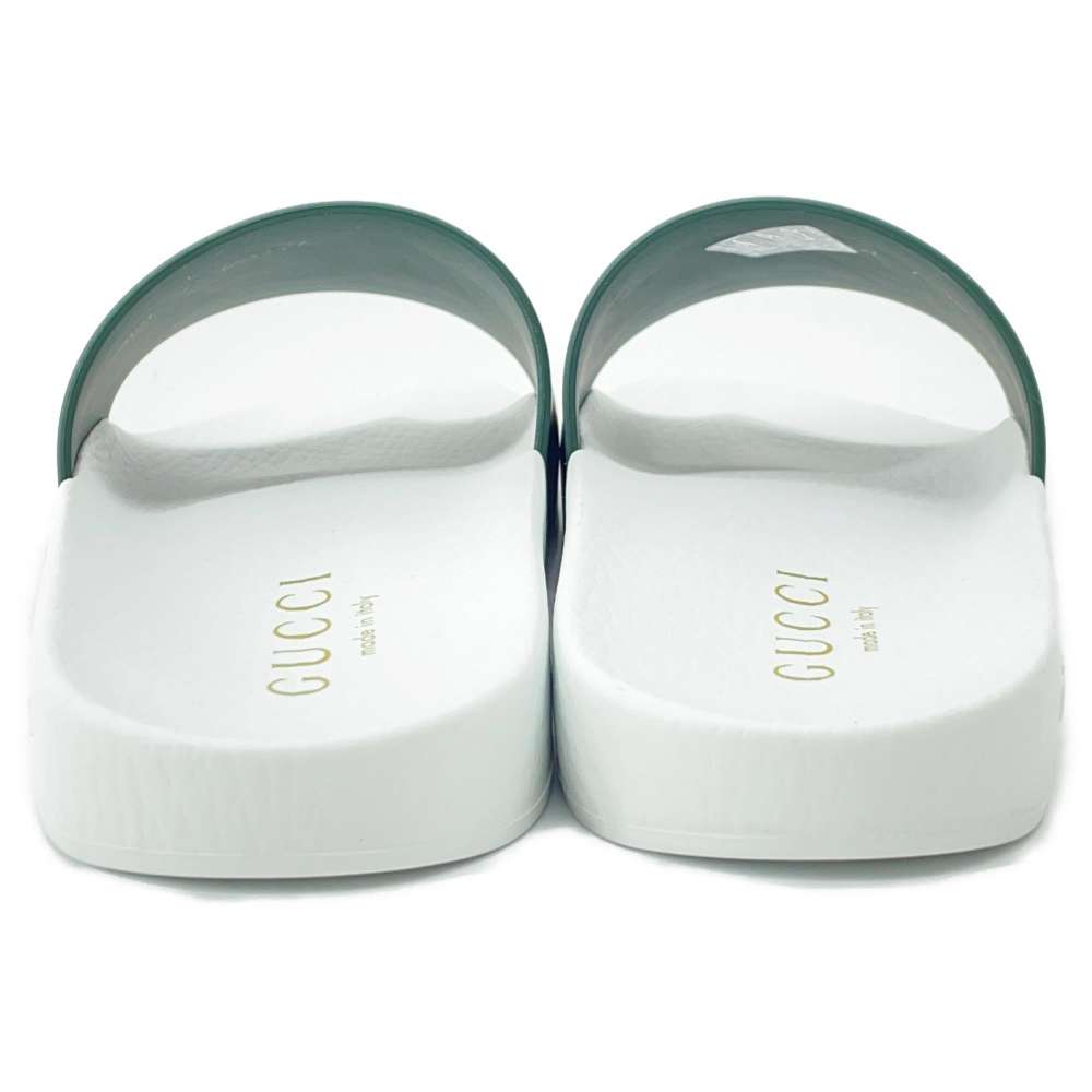 GUCCI Gucci x Palace Logo Slide Sandal GUCCIxPalace Logo Slide Sandals White/Green/Red 723349 Rubber Size 7