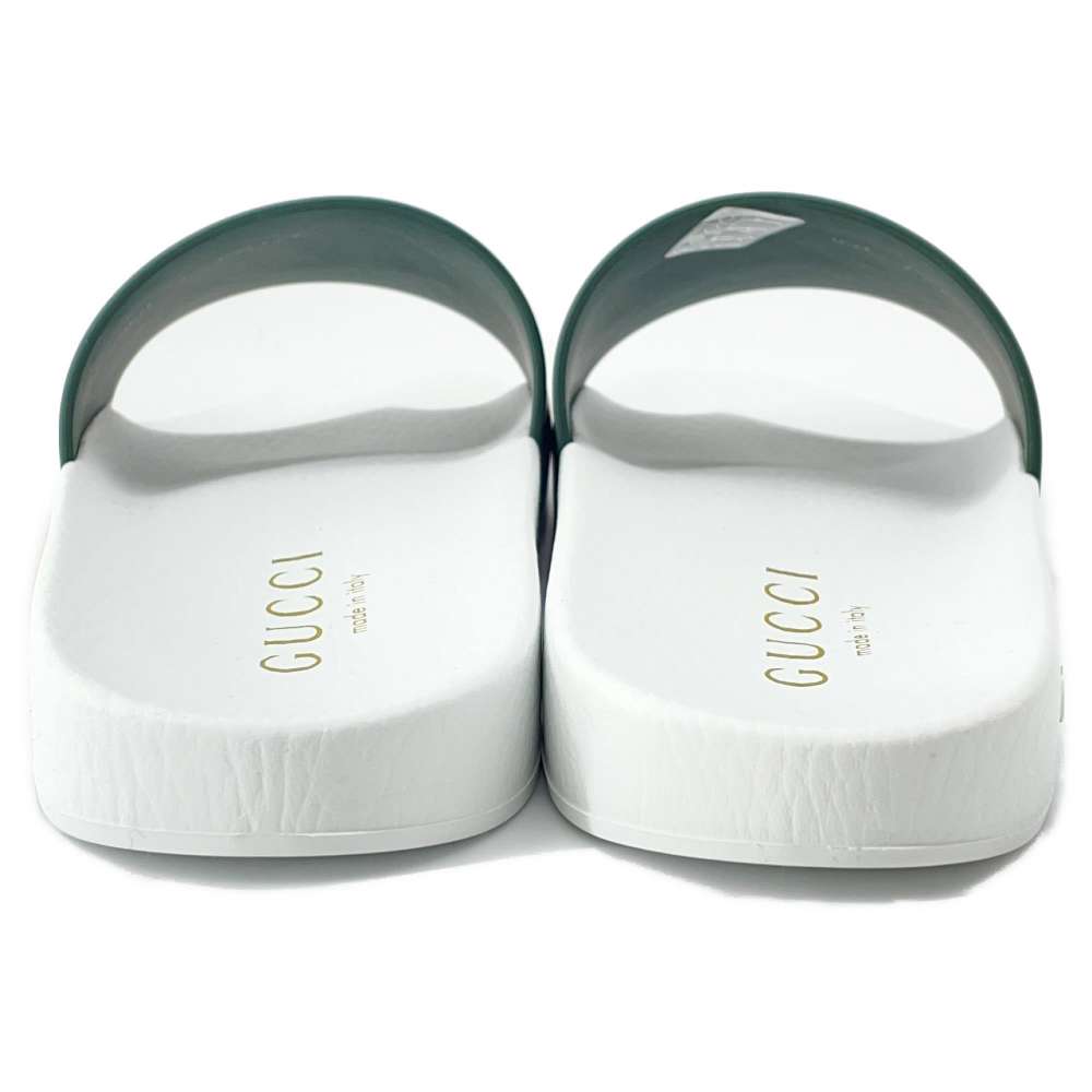 GUCCI Gucci x Palace Logo Slide Sandal GUCCIxPalace Logo Slide Sandals White/Green/Red 723349 Rubber Size 7