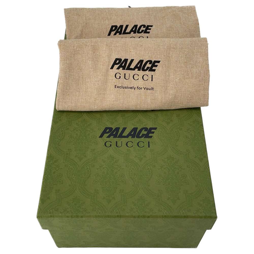 GUCCI Gucci x Palace Logo Slide Sandal GUCCIxPalace Logo Slide Sandals White/Green/Red 723349 Rubber Size 7