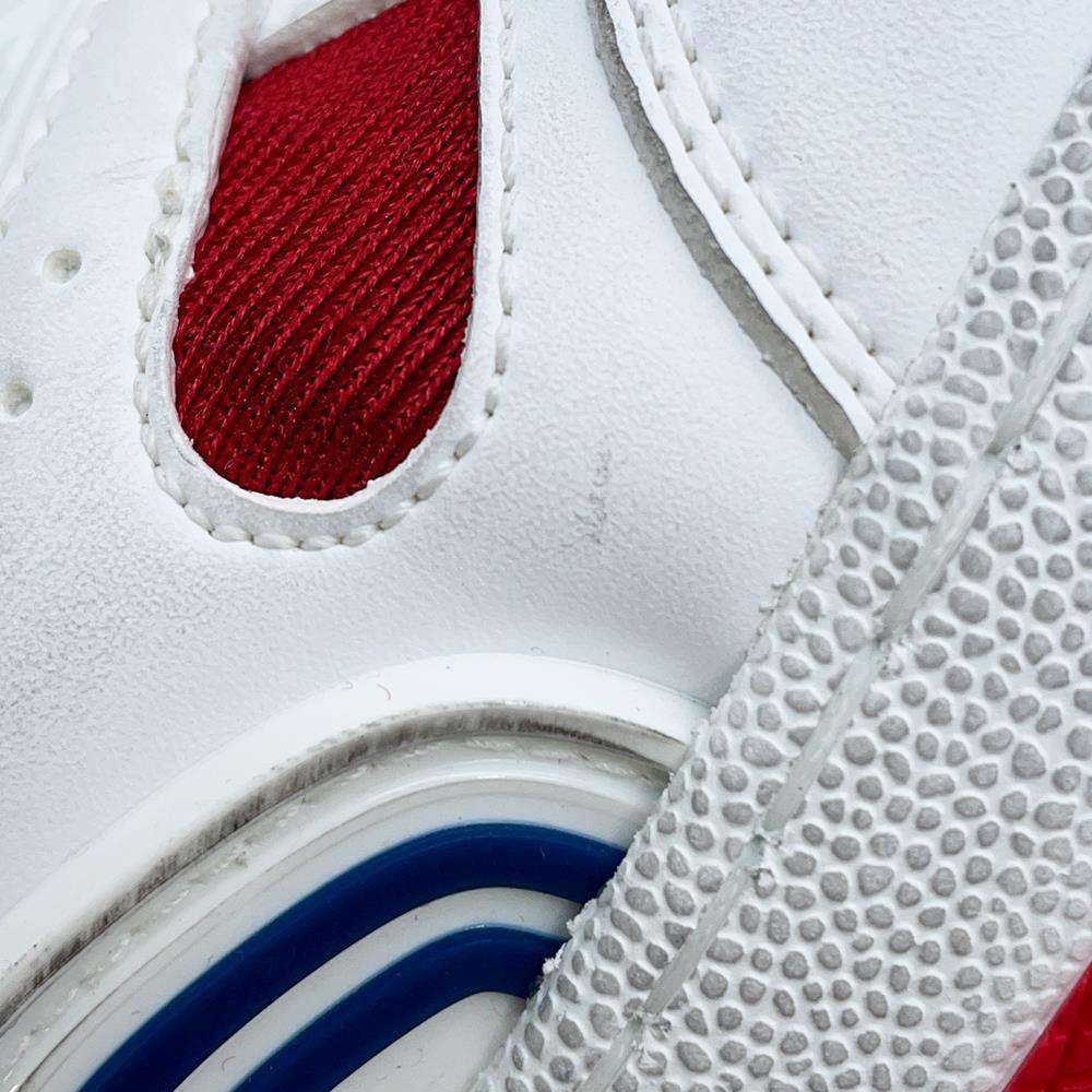 GUCCI Sneakers Basket White/Red/Navy 697882 Leather Rubber Size 9.5