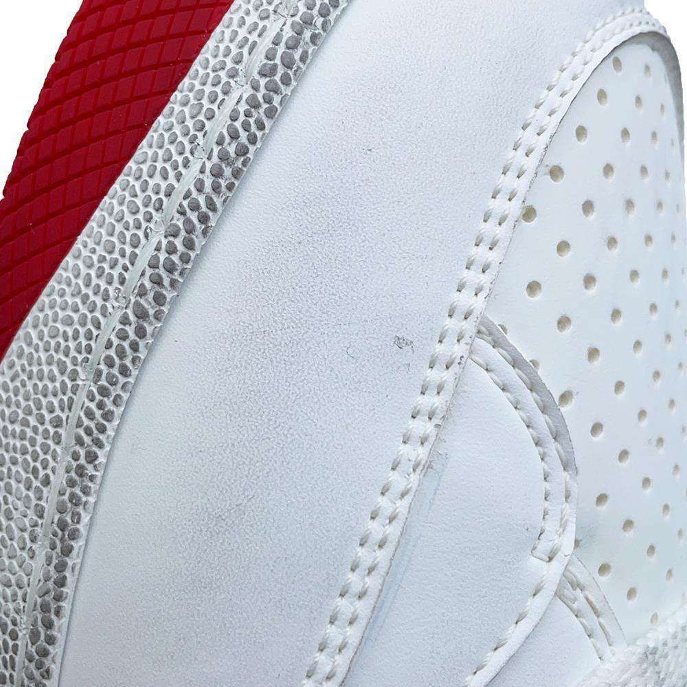 GUCCI Sneakers Basket White/Red/Navy 697882 Leather Rubber Size 9.5