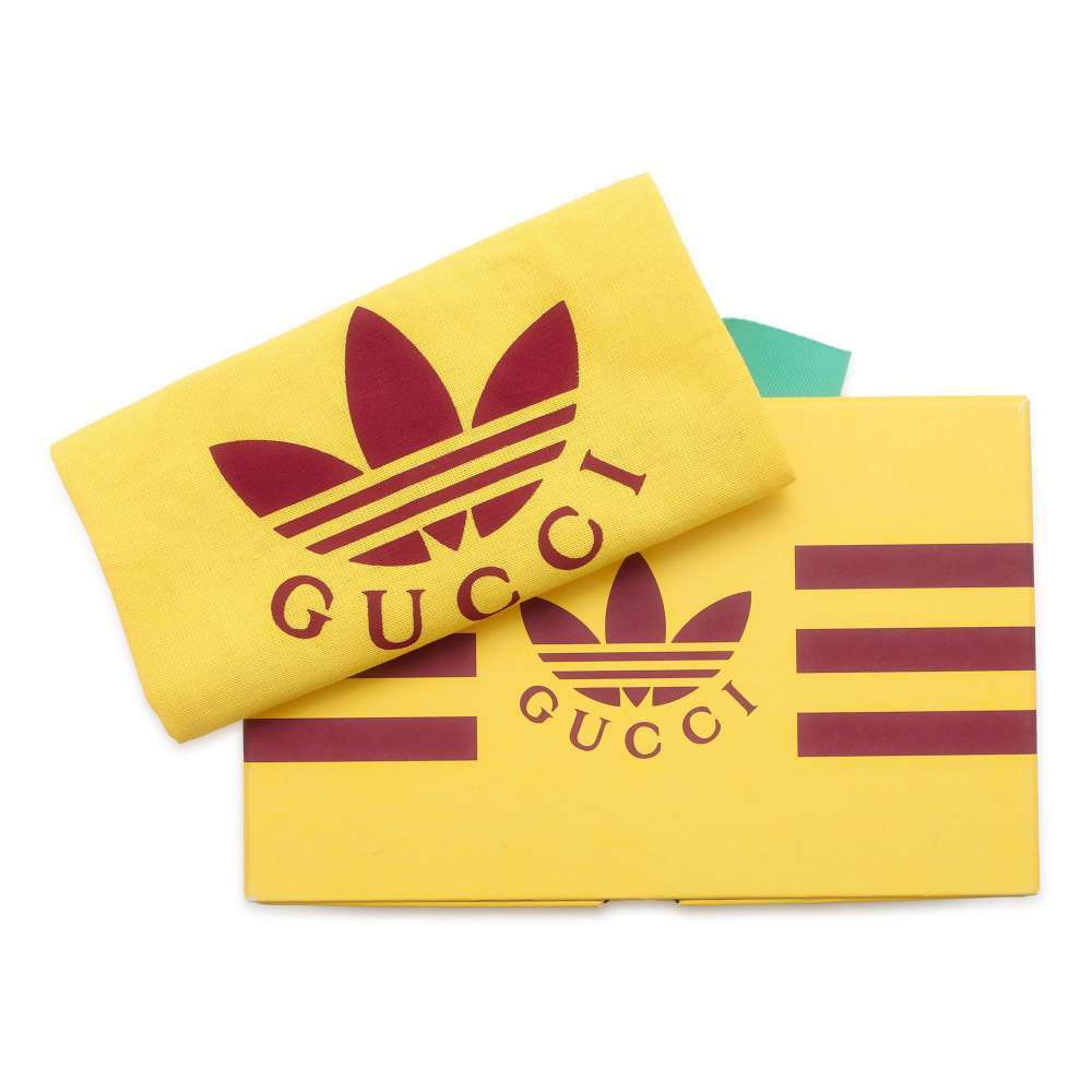 GUCCI adidas Collaboration Chain Wallet Red/White 621892 Leather