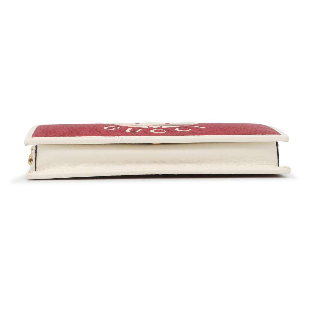 GUCCI adidas Collaboration Chain Wallet Red/White 621892 Leather