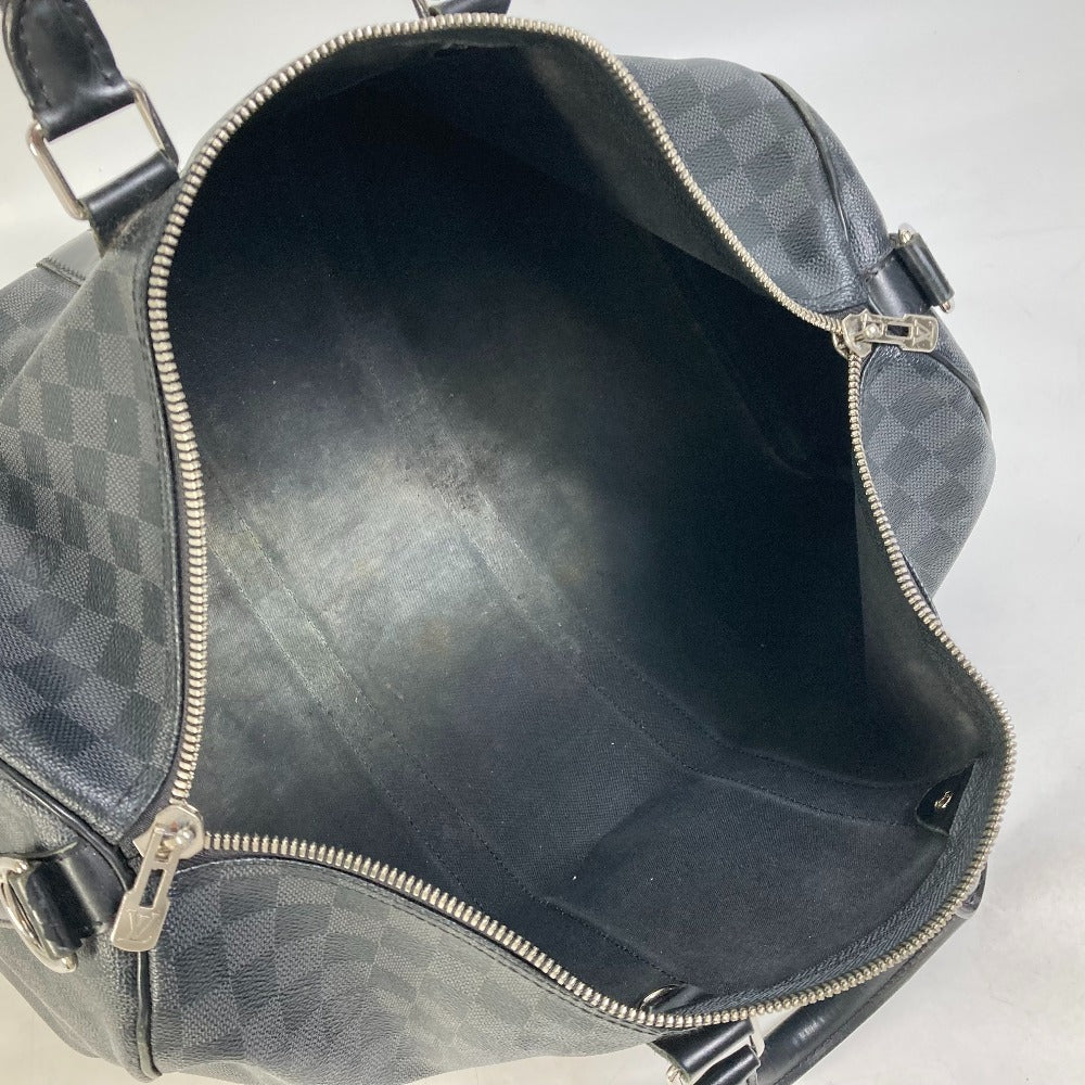 LOUIS VUITTON Boston Duffel bag N41418 Damier Grafitto Canvas black Damier Grafitte Keepall  bandouliere45