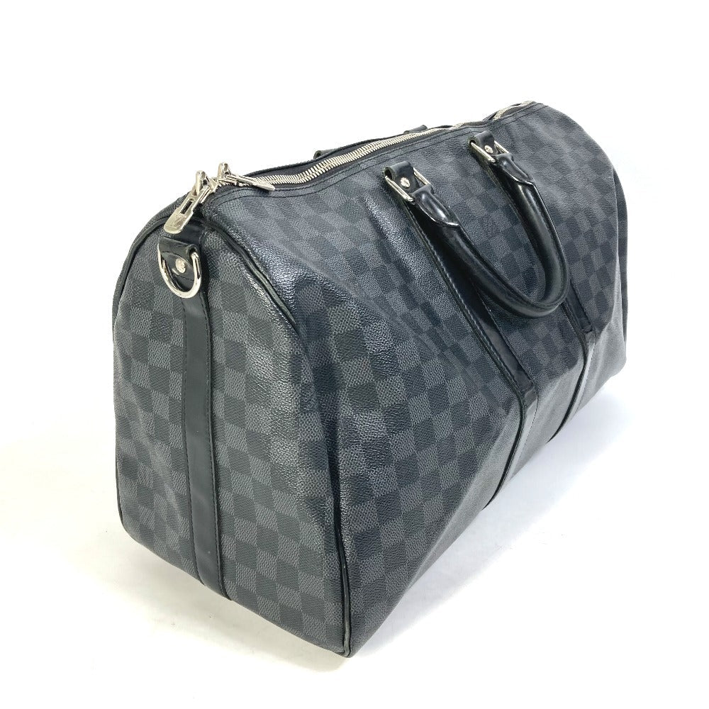 LOUIS VUITTON Boston Duffel bag N41418 Damier Grafitto Canvas black Damier Grafitte Keepall  bandouliere45