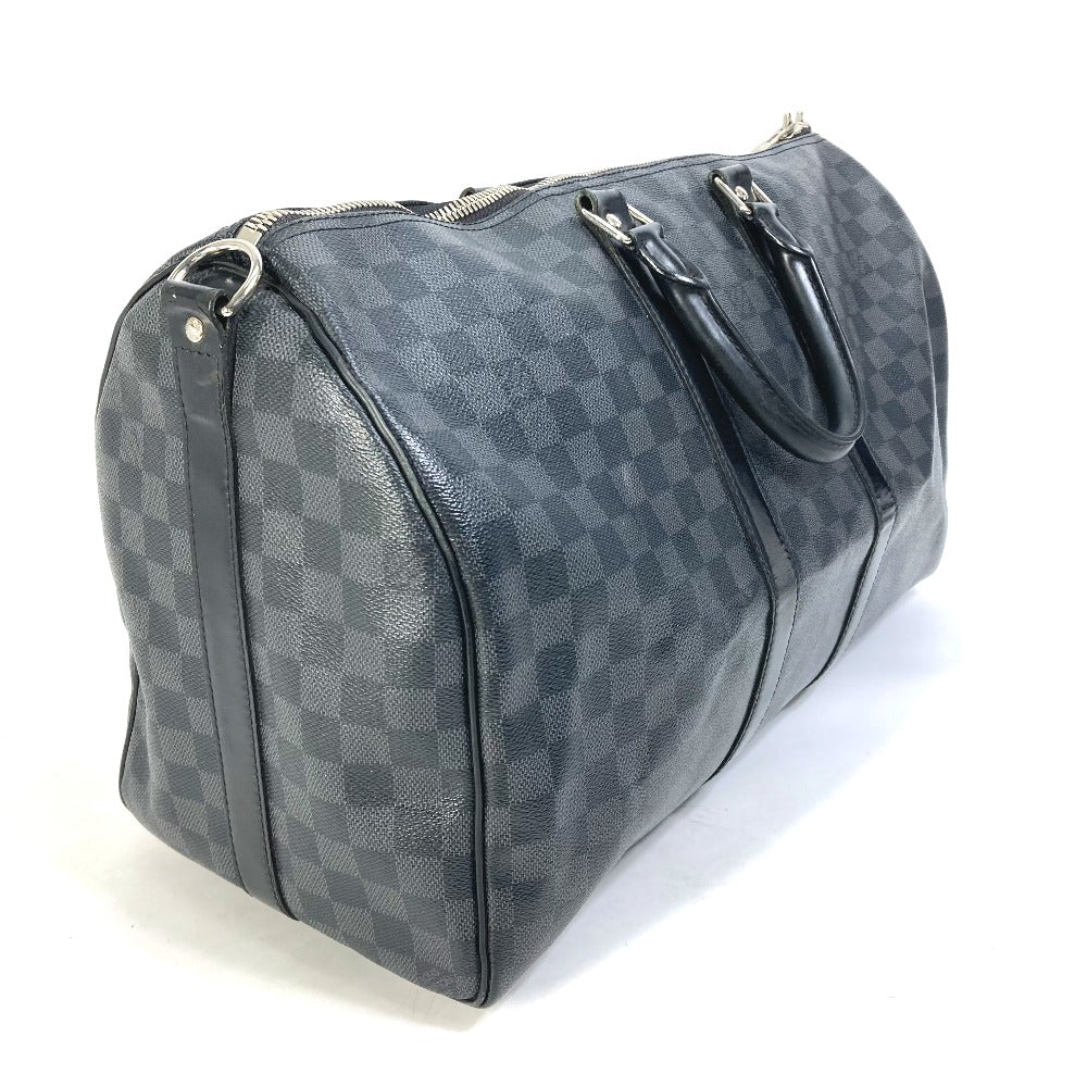LOUIS VUITTON Boston Duffel bag N41418 Damier Grafitto Canvas black Damier Grafitte Keepall  bandouliere45