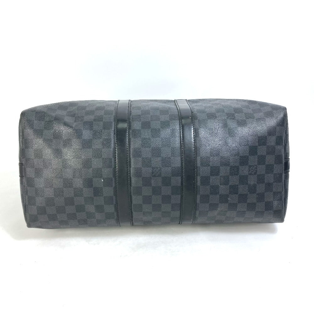 LOUIS VUITTON Boston Duffel bag N41418 Damier Grafitto Canvas black Damier Grafitte Keepall  bandouliere45