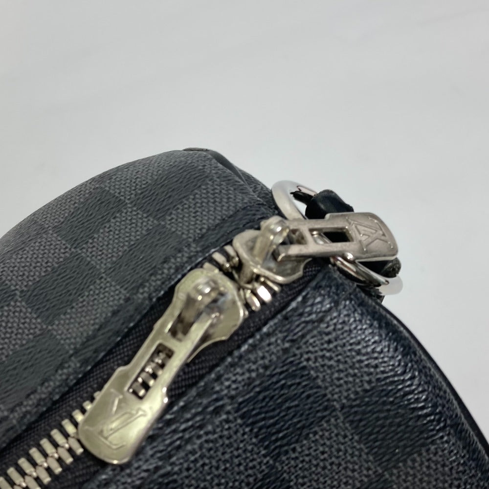 LOUIS VUITTON Boston Duffel bag N41418 Damier Grafitto Canvas black Damier Grafitte Keepall  bandouliere45