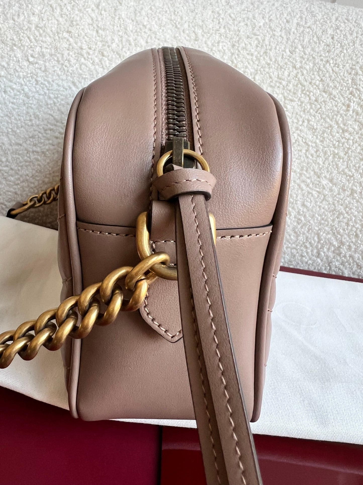 Gucci GG Marmont Dusty Pink Small Shoulder Bag (RRP £1340)