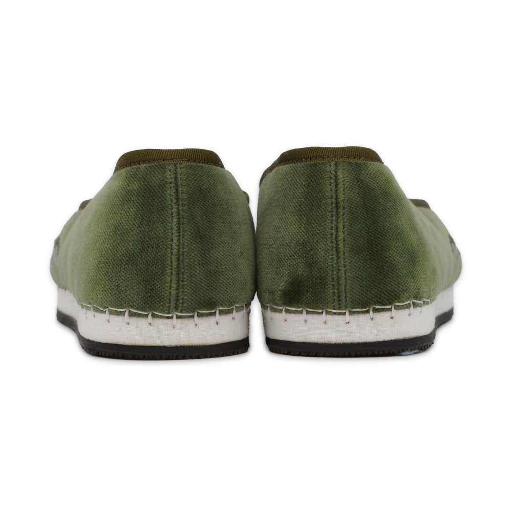 GUCCI Interlocking G slip-ons Green 574882 Velour Size #8