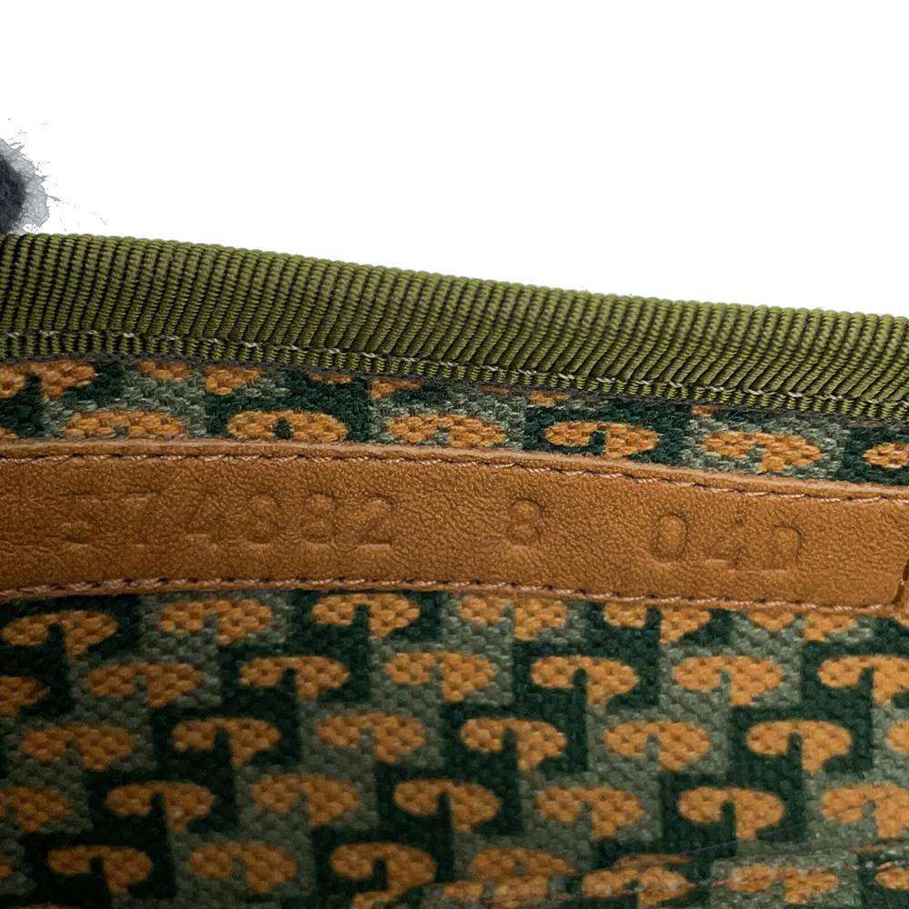 GUCCI Interlocking G slip-ons Green 574882 Velour Size #8