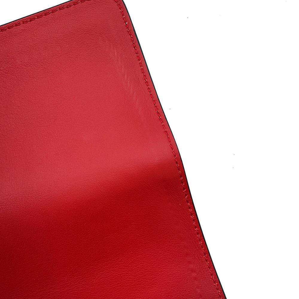 GUCCI GG Apple Bamboo 2way Bag Beige/Red 603221 GG SupremeCanvas
