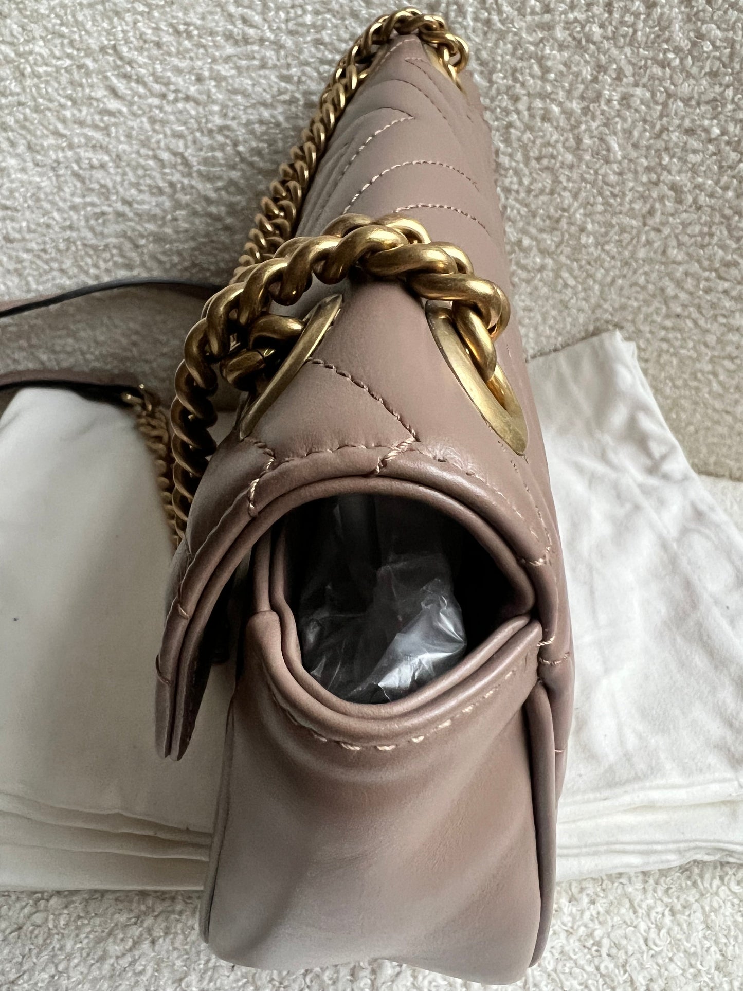 Gucci GG Dusty Pink Marmont Small Shoulder Bag (RRP £2070)