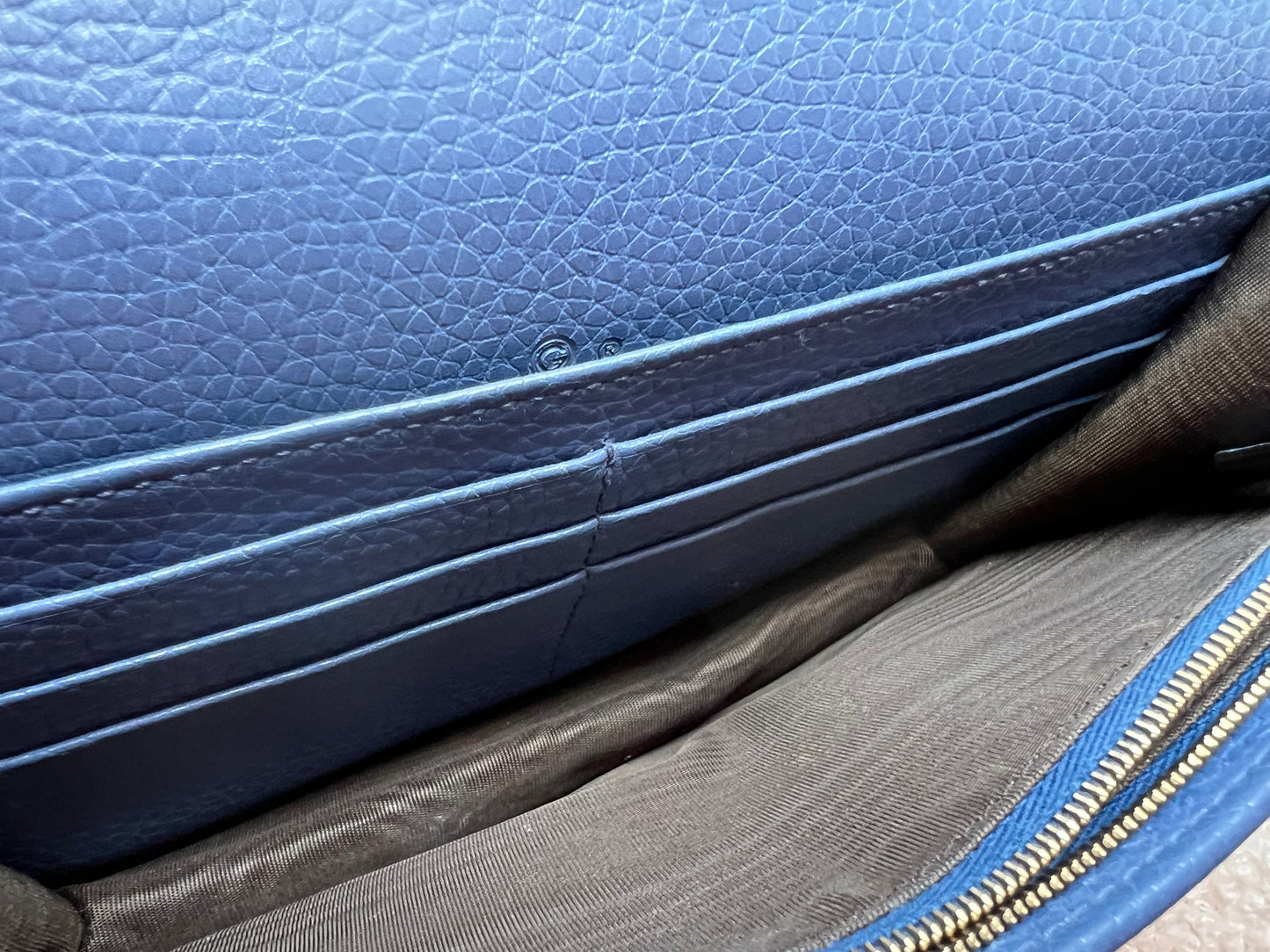 Gucci Blue Soho Chain Wallet