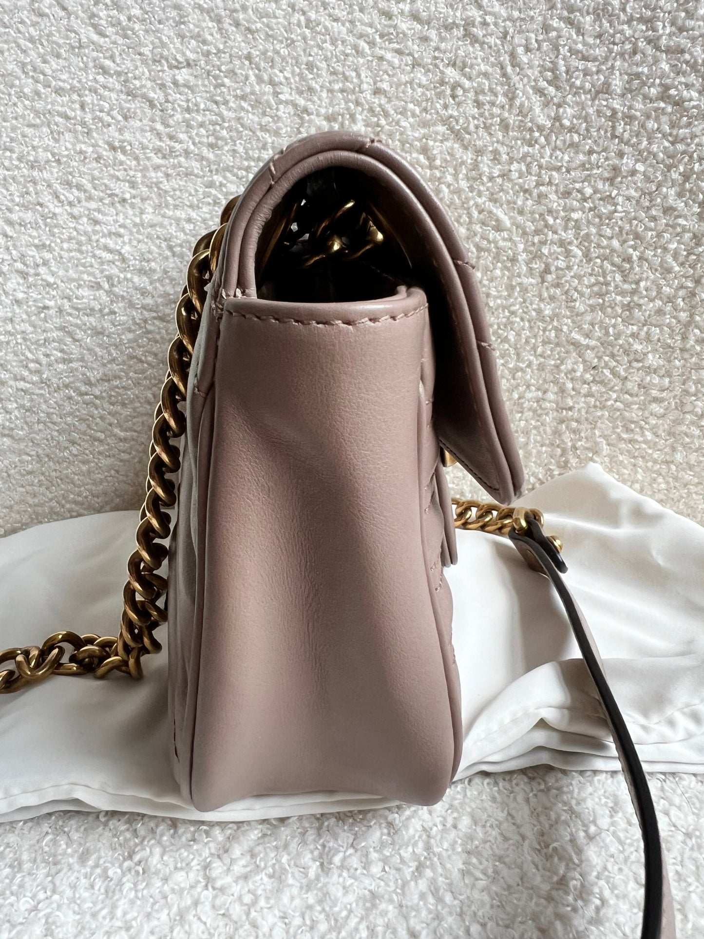 Gucci GG Dusty Pink Marmont Mini Shoulder Bag (RRP £1,890)