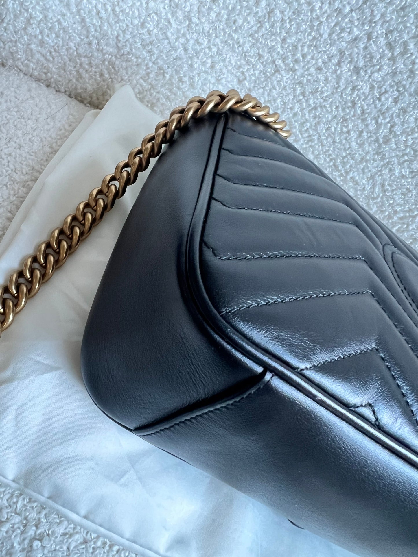 Gucci GG Black Marmont Small Shoulder Bag (RRP £2070)